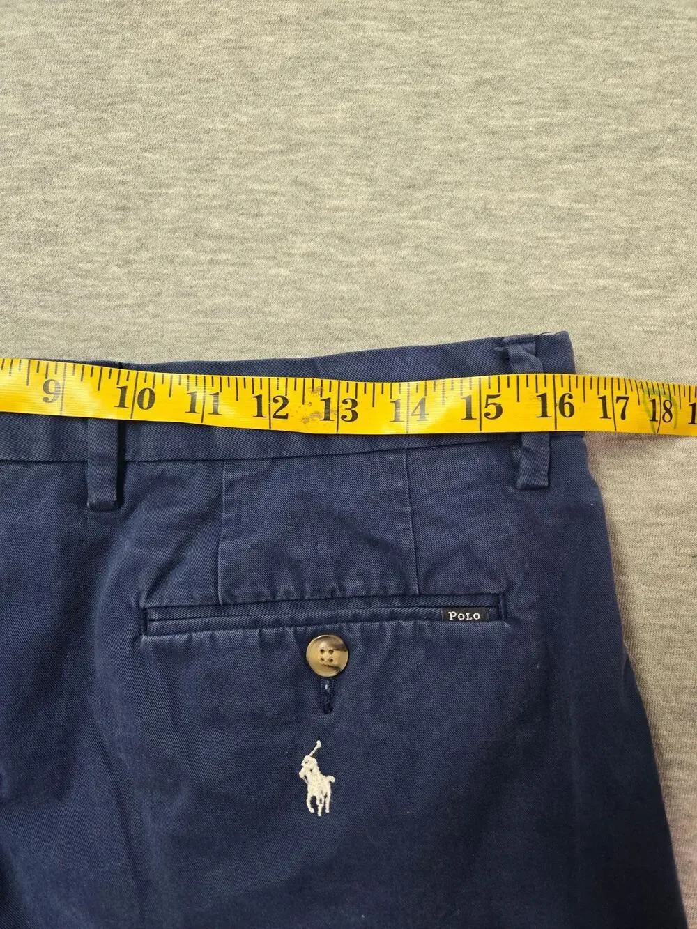 Polo Ralph Lauren Shorts Mens 33 Blue Chino Stretch Pony Embroidered Summer